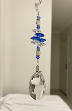 Load image into Gallery viewer, Dachshund Suncatcher decorated with lapis lazuli gemstones CH390
