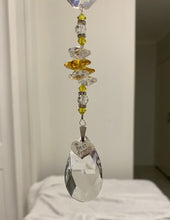 Load image into Gallery viewer, Best Friend Suncatcher decorated with citrine gemstones CH391

