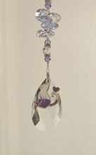 Load image into Gallery viewer, Cat Suncatcher decorated with Amethyst gemstones CH394
