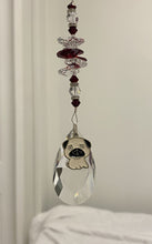 Load image into Gallery viewer, Pug Dog Suncatcher decorated with garnet gemstones CH396
