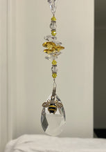 Load image into Gallery viewer, Bee Suncatcher decorated with citrine gemstones CH397
