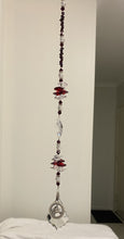 Load image into Gallery viewer, Horse Suncatcher decorated with garnet gemstones CH401
