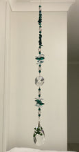 Load image into Gallery viewer, Frog Suncatcher decorated with malachite gemstones CH402
