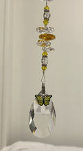 Load image into Gallery viewer, Butterfly Suncatcher decorated with citrine gemstones CH403
