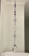 Load image into Gallery viewer, Dragonfly Suncatcher decorated with amethyst gemstones CH404
