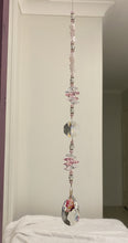 Load image into Gallery viewer, Butterfly Suncatcher decorated with rose quartz gemstones CH405
