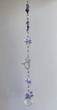 Load image into Gallery viewer, Mermaid Suncatcher decorated with turquoise gemstones CH410
