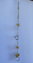 Load image into Gallery viewer, Mermaid Suncatcher decorated with turquoise gemstones CH410
