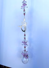 Load image into Gallery viewer, Mermaid Suncatcher decorated with turquoise gemstones CH410
