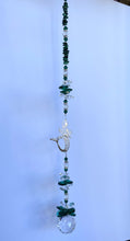 Load image into Gallery viewer, Mermaid Suncatcher decorated with turquoise gemstones CH410
