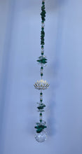 Load image into Gallery viewer, Lotus Suncatcher decorated with amethyst gemstones CH415

