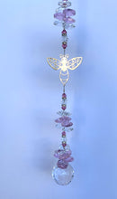 Load image into Gallery viewer, Bee Suncatcher decorated with citrine gemstones CH418
