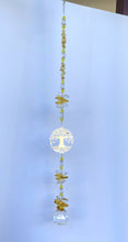 Load image into Gallery viewer, Family Tree Suncatcher decorated with Lapis Lazuli gemstones CH421
