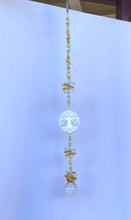 Load image into Gallery viewer, Family Tree Suncatcher decorated with Lapis Lazuli gemstones CH421
