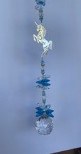 Load image into Gallery viewer, Hummingbird Suncatcher decorated with amethyst gemstones CH428
