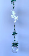 Load image into Gallery viewer, Hummingbird Suncatcher decorated with amethyst gemstones CH428
