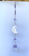 Load image into Gallery viewer, Fairy Suncatcher decorated with amethyst gemstones CH430
