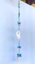 Load image into Gallery viewer, Cat Pattern Suncatcher decorated with garnet gemstones CH434
