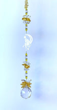 Load image into Gallery viewer, Cat Pattern Suncatcher decorated with garnet gemstones CH434
