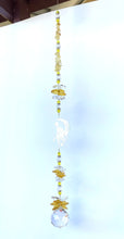 Load image into Gallery viewer, Cat Pattern Suncatcher decorated with garnet gemstones CH434
