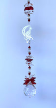 Load image into Gallery viewer, Cat Pattern Suncatcher decorated with garnet gemstones CH434
