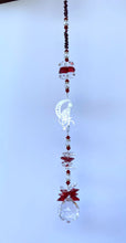 Load image into Gallery viewer, Cat Pattern Suncatcher decorated with garnet gemstones CH434
