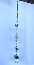 Load image into Gallery viewer, Fancy Pattern Suncatcher decorated with malachite gemstones CH440
