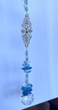 Load image into Gallery viewer, Fancy Pattern Suncatcher decorated with malachite gemstones CH440

