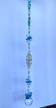 Load image into Gallery viewer, Fancy Pattern Suncatcher decorated with malachite gemstones CH440
