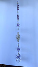 Load image into Gallery viewer, Fancy Pattern Suncatcher decorated with malachite gemstones CH440
