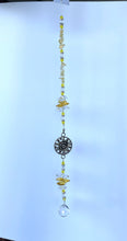 Load image into Gallery viewer, Rose Suncatcher decorated with citrine gemstones CH449

