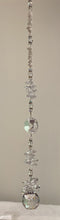 Load image into Gallery viewer, 30mm Crystal Ball Suncatcher decorated with moonstone gemstones CH468
