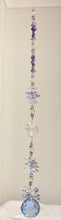 Load image into Gallery viewer, 30mm Purple Crystal Ball Suncatcher decorated with amethyst gemstones CH470
