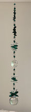 Load image into Gallery viewer, 30mm Crystal Ball Suncatcher decorated with malachite gemstones CH471
