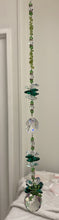 Load image into Gallery viewer, 30mm Crystal Ball Suncatcher decorated with frog and malachite gemstones CH474
