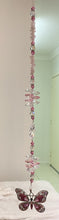 Load image into Gallery viewer, Deluxe Butterfly crystal Suncatcher decorated with amethyst gemstones CH482
