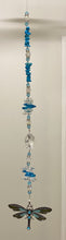 Load image into Gallery viewer, Deluxe Dragonfly crystal Suncatcher decorated with amethyst gemstones CH487
