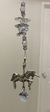 Load image into Gallery viewer, Unicorn crystal Suncatcher decorated with citrine gemstones CH489
