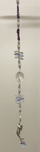 Load image into Gallery viewer, Mermaid crystal Suncatcher decorated with amethyst gemstones CH497
