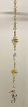 Load image into Gallery viewer, Seahorse crystal Suncatcher decorated with citrine gemstones CH499
