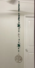 Load image into Gallery viewer, Tree of Life crystal Suncatcher decorated with amethyst gemstones CH505

