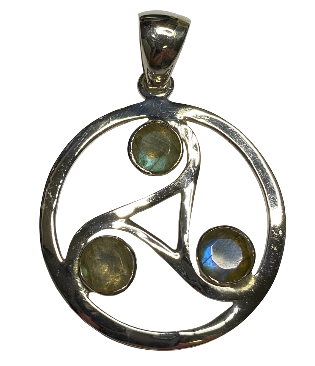 Labradorite sterling silver pendant PN13