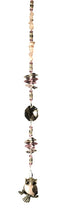 Load image into Gallery viewer, Owl suncatcher is decorated with crystals and Rose Quartz gemstones
