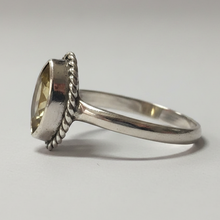Load image into Gallery viewer, Citrine Sterling silver ring sizes 4, 9, 12, 13. (BR003)
