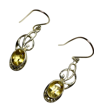 Load image into Gallery viewer, Citrine sterling silver earrings ER136
