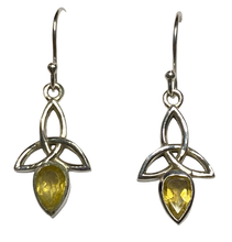 Load image into Gallery viewer, Citrine sterling silver earrings ER105
