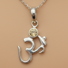 Load image into Gallery viewer, Citrine sterling silver pendant PN88
