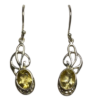 Load image into Gallery viewer, Citrine sterling silver earrings ER136
