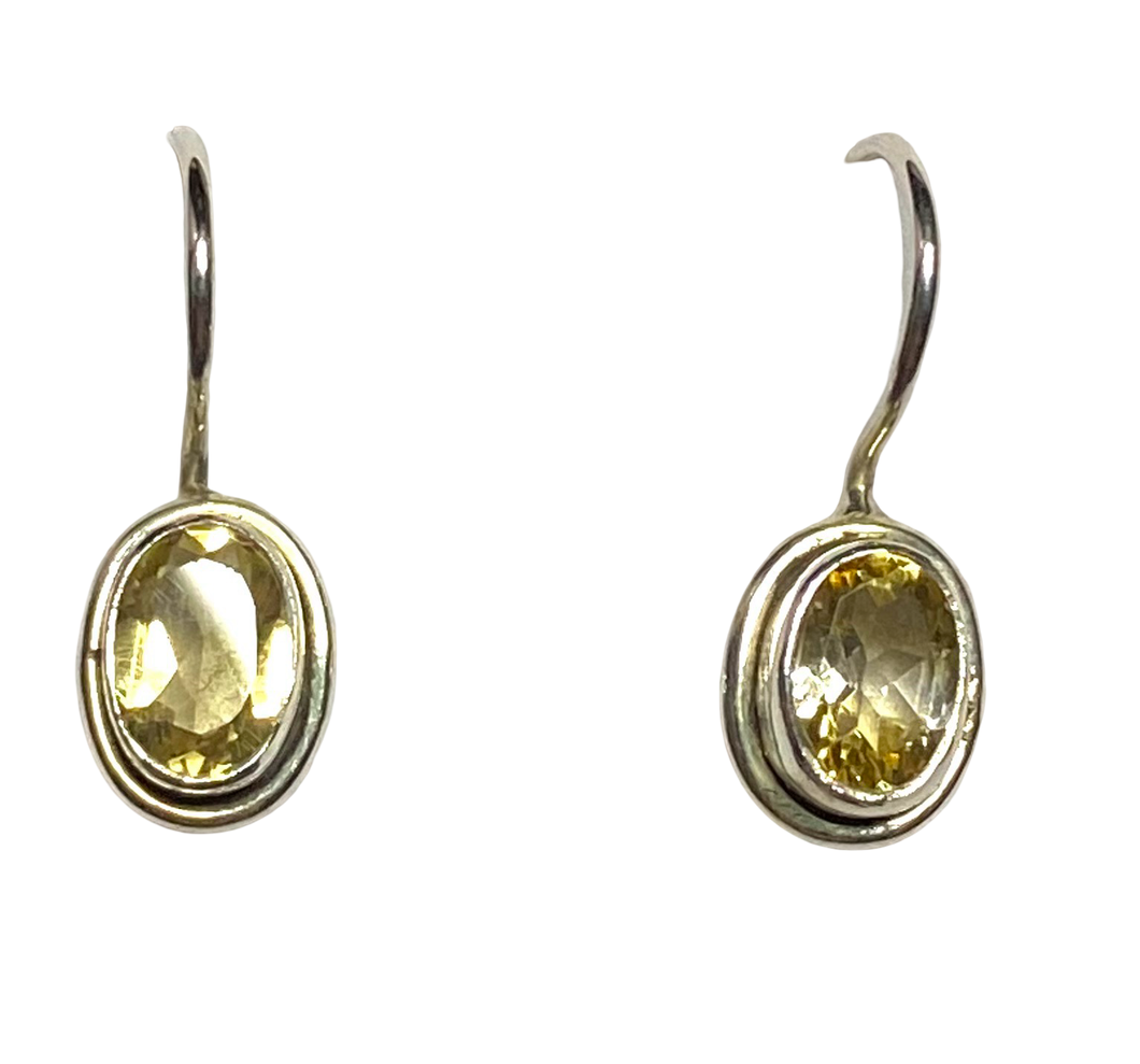 Citrine sterling silver earrings ER113