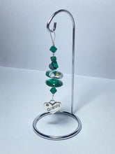 Load image into Gallery viewer, Granny rose quartz gemstone suncatcher on a small stand  SH137
